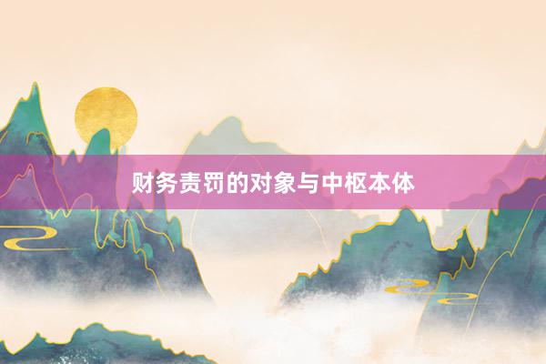 财务责罚的对象与中枢本体